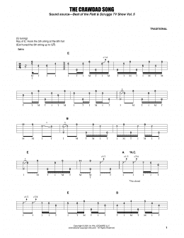 page one of The Crawdad Song (Banjo Tab)