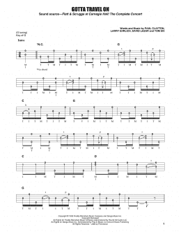 page one of Gotta Travel On (Banjo Tab)