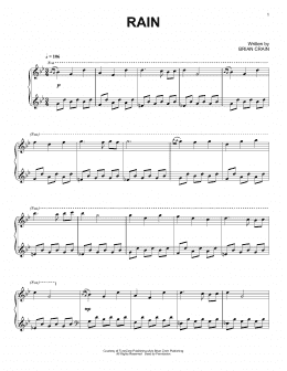 page one of Rain (Piano Solo)