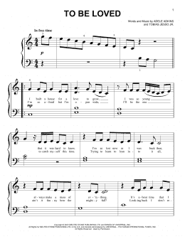 page one of To Be Loved (Big Note Piano)
