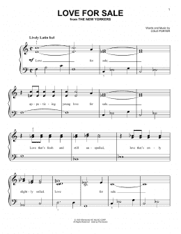 page one of Love For Sale (Very Easy Piano)