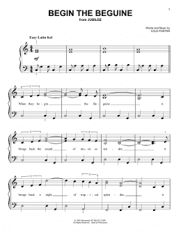 page one of Begin The Beguine (Very Easy Piano)