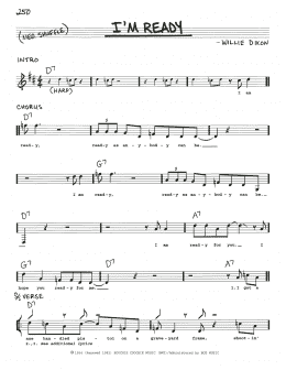page one of I'm Ready (Real Book – Melody, Lyrics & Chords)