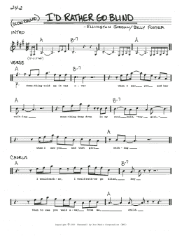 page one of I'd Rather Go Blind (Real Book – Melody, Lyrics & Chords)