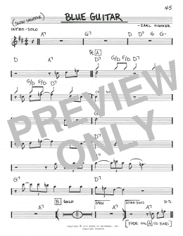 page one of Blue Guitar (Real Book – Melody, Lyrics & Chords)