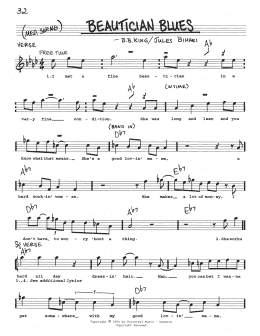 page one of Beautician Blues (Real Book – Melody, Lyrics & Chords)