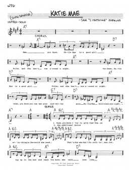 page one of Katie Mae (Real Book – Melody, Lyrics & Chords)