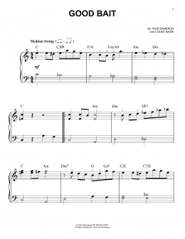 page one of Good Bait (Very Easy Piano)