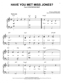 page one of Have You Met Miss Jones? (Very Easy Piano)