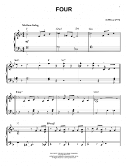page one of Four (Very Easy Piano)