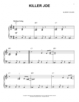 page one of Killer Joe (Very Easy Piano)