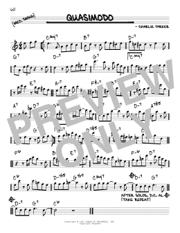 page one of Quasimodo (Real Book – Melody & Chords)