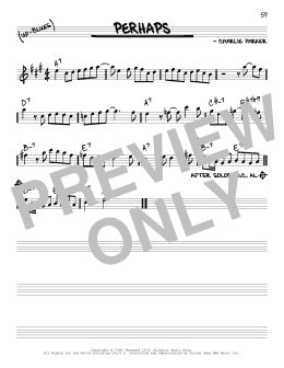 page one of Perhaps (Real Book – Melody & Chords – Eb Instruments)
