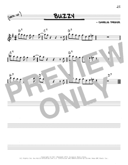page one of Buzzy (Real Book – Melody & Chords – Eb Instruments)