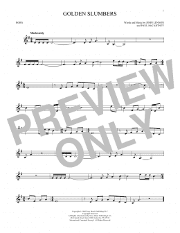 page one of Golden Slumbers (French Horn Solo)