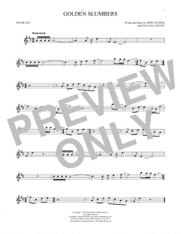 page one of Golden Slumbers (Tenor Sax Solo)