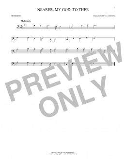 page one of Nearer, My God, To Thee (Trombone Solo)