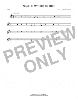 page one of Nearer, My God, To Thee (French Horn Solo)