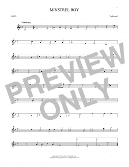 page one of Minstrel Boy (French Horn Solo)