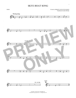 page one of Skye Boat Song (French Horn Solo)
