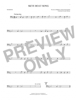 page one of Skye Boat Song (Trombone Solo)