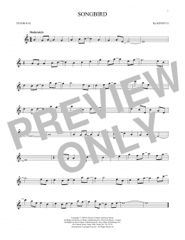 page one of Songbird (Tenor Sax Solo)
