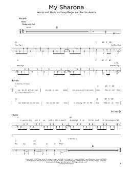 page one of My Sharona (Easy Bass Tab)