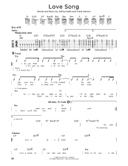 page one of Love Song (Guitar Lead Sheet)