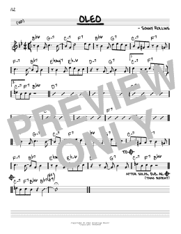 page one of Oleo (Real Book – Melody & Chords)