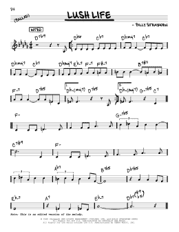 page one of Lush Life (Real Book – Melody & Chords)
