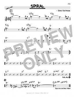 page one of Spiral (Real Book – Melody & Chords)