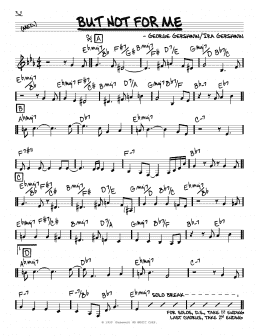 page one of But Not For Me (Real Book – Melody & Chords)