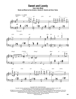 page one of Sweet And Lovely (Piano Transcription)