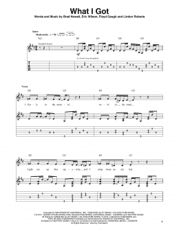 page one of What I Got (Guitar Tab (Single Guitar))