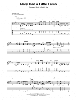 page one of Mary Had A Little Lamb (Guitar Tab (Single Guitar))
