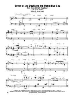 page one of Between The Devil And The Deep Blue Sea (Piano Transcription)