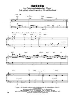 page one of Mood Indigo (Piano Transcription)