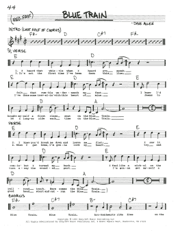 page one of Blue Train (Real Book – Melody, Lyrics & Chords)