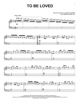page one of To Be Loved (Piano Solo)