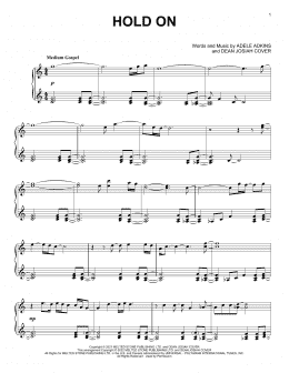 page one of Hold On (Piano Solo)