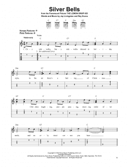 page one of Silver Bells (Easy Guitar Tab)