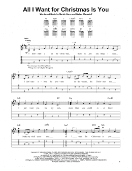 page one of All I Want For Christmas Is You (Easy Guitar Tab)