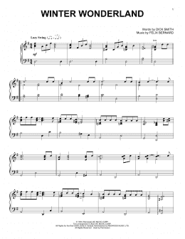 page one of Winter Wonderland (Piano Solo)