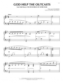 page one of God Help The Outcasts (from The Hunchback Of Notre Dame) (arr. Phillip Keveren) (Piano Solo)