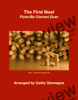page one of The First Noel (Flute/Bb Clarinet Duet)