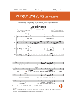 page one of Good News (TTBB Choir)