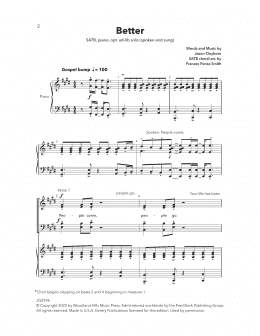 page one of Better (SATB Choir)