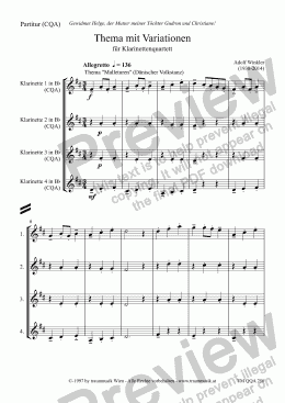page one of Thema mit Variationen (CQA/Score & Parts)
