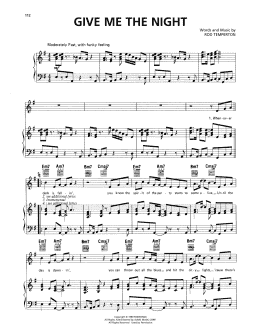 page one of Give Me The Night (Piano, Vocal & Guitar Chords (Right-Hand Melody))