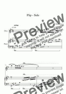 page one of Flip - Side - Oboe and Piano